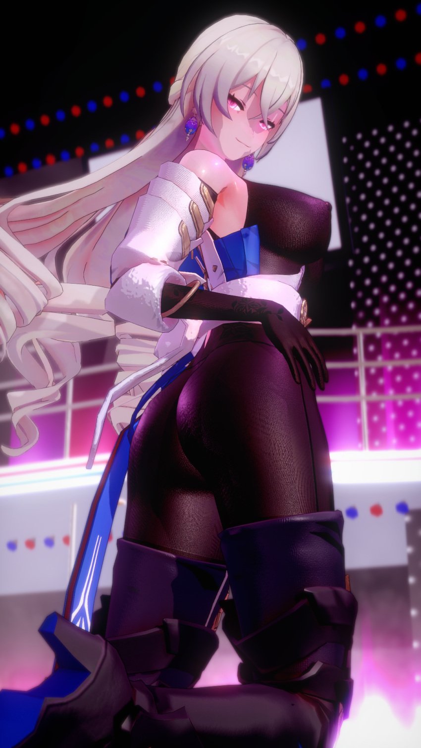 ass bronya_rand drill_hair elbow_gloves glowing_eyes hypnosis large_breasts smile taihou1944