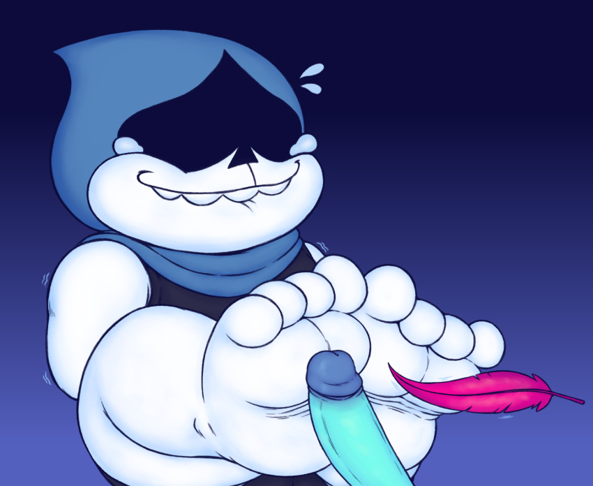 deltarune feet feet_up filthyopossum lancer lancer_(deltarune) male_focus penis tagme tickle tickling young