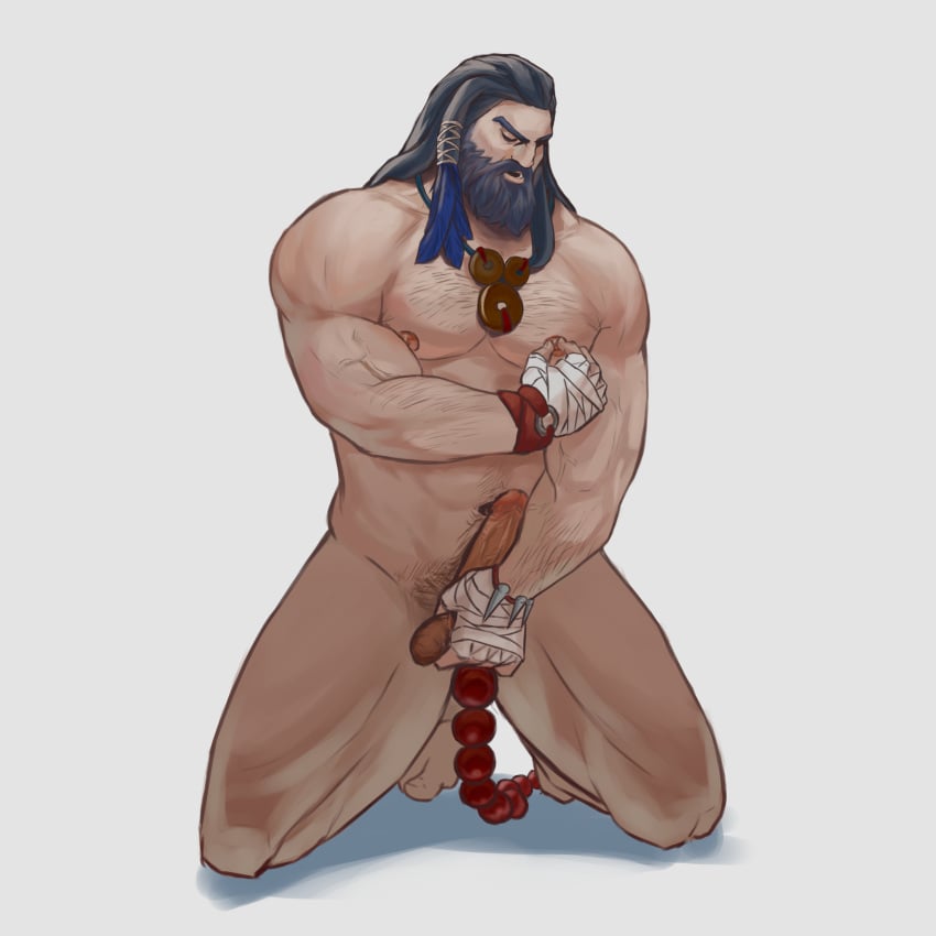 balls bara beard big_balls big_penis daddy erection league_of_legends male male_nipples male_only manly mature_male muscular_male nipples nude penis riot_games udyr zausittingstill