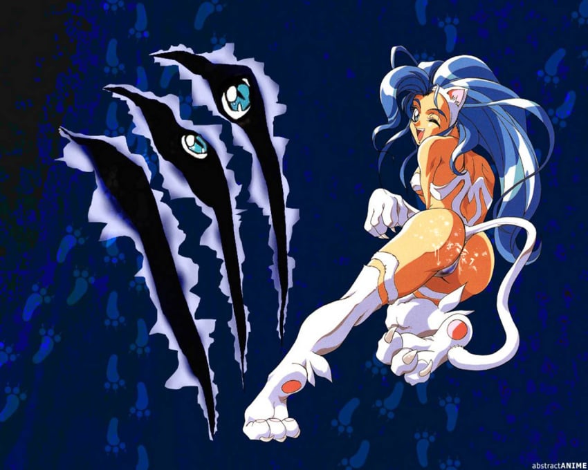 animal_ears ass blue_hair bukkake cat_ears cat_tail catgirl cum cum_in_ass cum_in_pussy cum_inside cum_on_ass darkstalkers felicia mon_mon pussy_juice small_breasts tail uncensored wallpaper wet_pussy