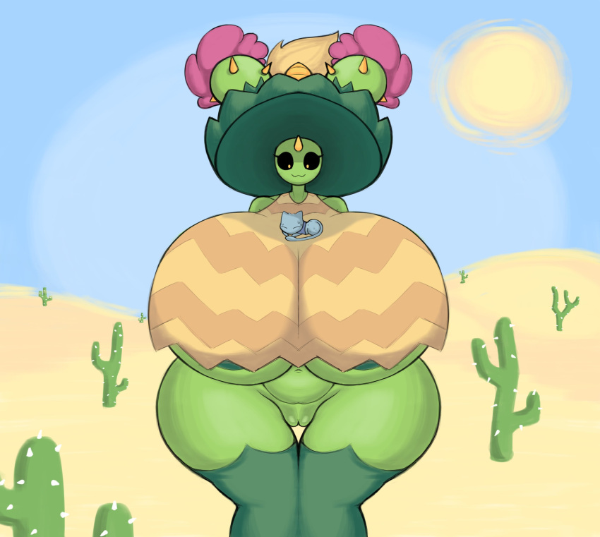 absurd_res adriana_(rubyqm) anthro big_breasts blue_body breasts cactus duo female gatofashado generation_1_pokemon generation_3_pokemon generation_5_pokemon genitals green_body hi_res huge_breasts hybrid legendary_pokemon ludicolo male male/female maractus mew mew_(pokemon) milian_(mew_lindo) nintendo plant pokemon pokemon_(species) pussy sleeping