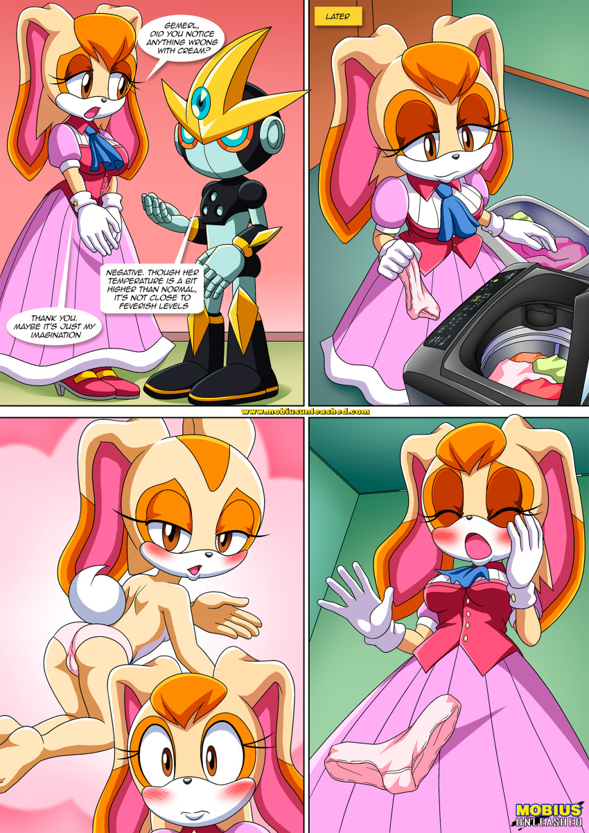 anthro bbmbbf comic cream_the_rabbit gemerl mobius_unleashed mother_and_daughter palcomix sega sonic_(series) sonic_advance_3 sonic_the_hedgehog_(series) the_mayhem_of_the_kinky_virus_3_(comic) vanilla_the_rabbit