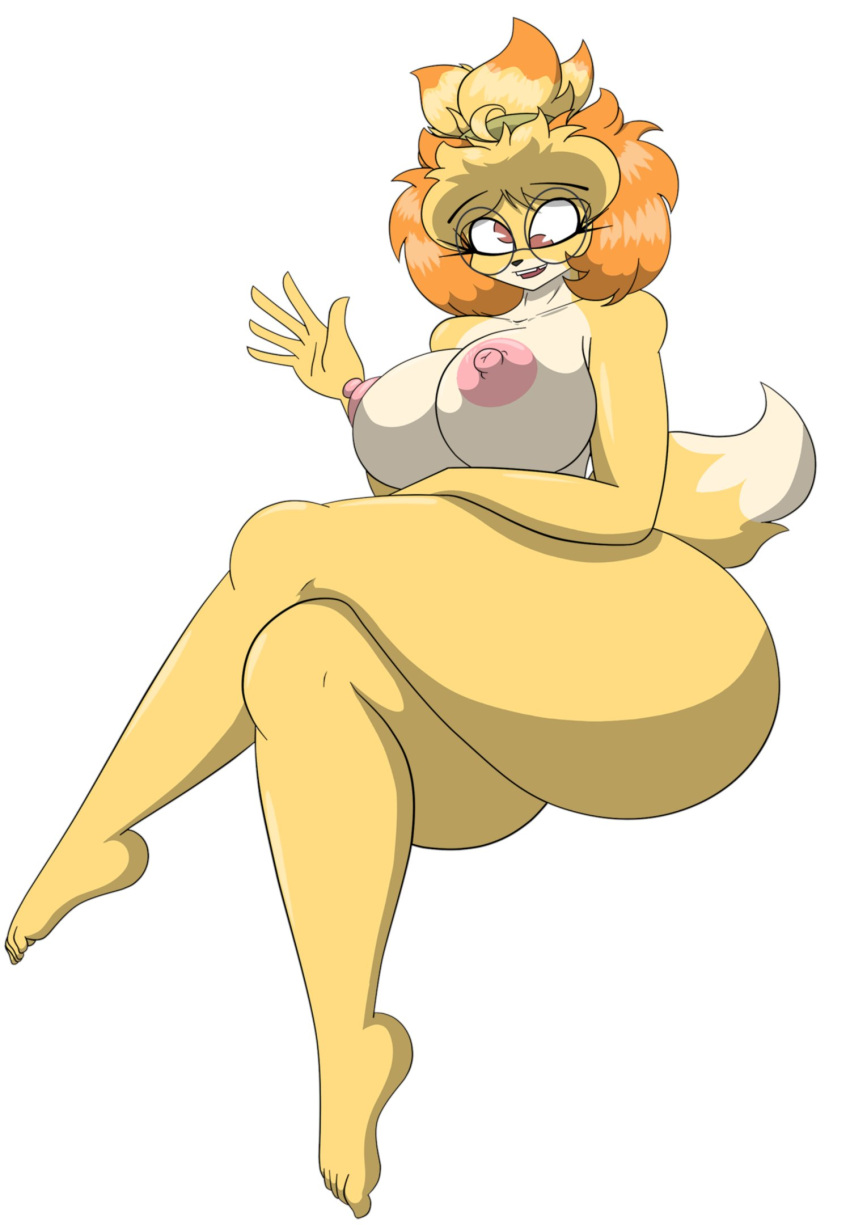 animal_crossing big_ass big_breasts breasts bubble_butt derpybelle dog furry huge_ass isabelle_(animal_crossing) marshall123x_(artist) marshallxmedia