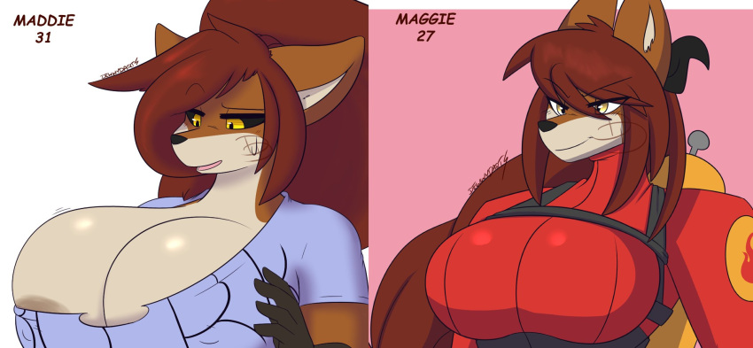 big_breasts breasts dewwydartz furry maddie(dewwydartz) maggie(dewwydartz) pyro_(team_fortress_2) team_fortress_2