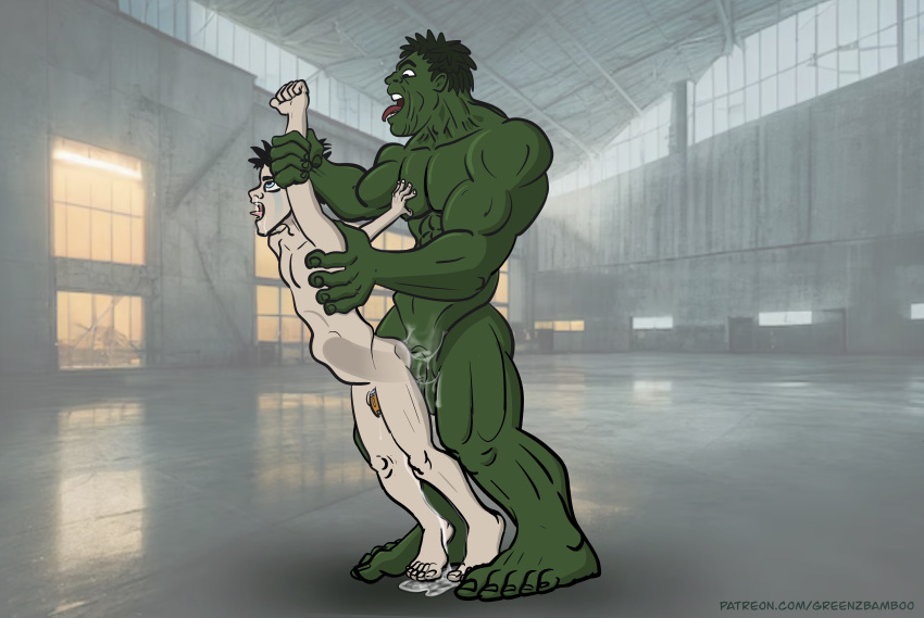 2boys 5_fingers 5_toes abs absurd_res alpha_male anal anal_sex bara barefoot belly_bulge chastity_cage chastity_device cocky crying crying_with_eyes_open cum cum_in_ass cum_pool feet forced gay green-skinned_male green_skin greenzbamboo huge_cock huge_thighs hulk hulk_(series) human human_only light-skinned_male light_skin male male/male male_focus male_only male_penetrated male_rape male_rape_victim marvel muscles muscular muscular_male penetration questionable_consent rape sex size_difference slim uncensored yaoi