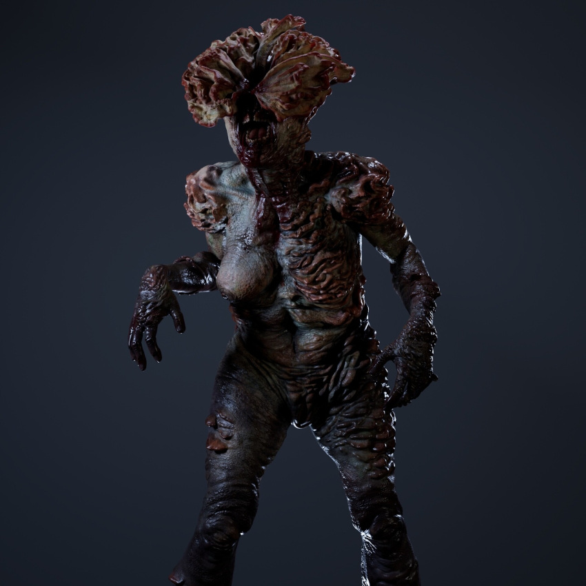 3d blood body_horror breasts clicker cordyceps eyeless female female_only fungus genitals infected monster monster_girl naughty_dog nightmare_waifu nipples nude pussy saridpong_moonkum simple_background solo sony_interactive_entertainment the_last_of_us the_last_of_us_2 video_games