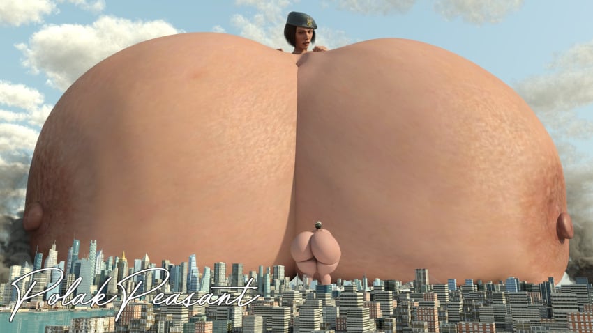 2girls 3d breasts_bigger_than_body breasts_bigger_than_city breasts_bigger_than_head breasts_bigger_than_torso city colossal_breasts ela_(rainbow_six) female giant_breasts giantess giga_giantess huge_ass hyper hyper_ass hyper_breasts polakpeasant rainbow_six rainbow_six_siege size_difference zofia_(rainbow_six)