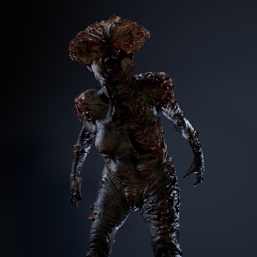 3d blood body_horror breasts clicker cordyceps eyeless female female_only fungus genitals infected monster monster_girl naughty_dog nightmare_waifu nipples nude pussy saridpong_moonkum simple_background solo sony_interactive_entertainment the_last_of_us the_last_of_us_2 video_games