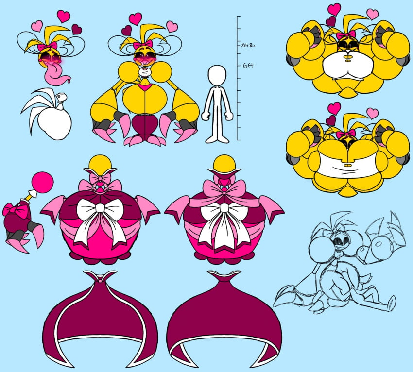 <3_eyes 2022 animatronic anthro armwear ass avian ball_gown big_breasts big_butt big_hands big_muscles big_tongue bird black_sclera blush bodily_fluids bottomwear bow_(feature) bow_accessory bow_ribbon breast_expansion breast_growth breasts buttface_(artist) cape chart chicken claws cleavage clothed clothing comparing digital_media_(artwork) dress drooling duo elbow_gloves expansion eyebrows eyelashes faceless_character faceless_male fancy_clothing fangs feathers female five_nights_at_freddy's five_nights_at_freddy's_2 flexing galliform gallus_(genus) gloves gown growth hands_on_legs hands_on_thighs handwear head_between_thighs heart heart-shaped_pupils height_chart hi_res huge_breasts huge_muscles human human_on_anthro human_on_robot hyper hyper-thin_waist hyper_breasts hyper_eyelashes hyper_muscles hyper_tongue interspecies larger_female long_tongue looking_at_another looking_at_partner love loving_gaze machine male male/female mammal muscle_growth muscular muscular_female open_mouth panties phasianid pink_claws pink_clothing pink_dress pink_eyes pink_panties pink_underwear ribbons robot saliva scottgames shirt simple_background size_chart size_difference skirt small_waist smaller_male smile tank_top teeth thick_thighs tongue tongue_out topwear toy_chica_(fnaf) underwear vein veiny_muscles wasp_waist yellow_body