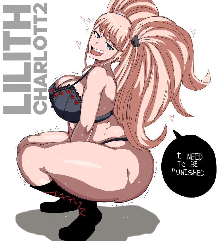 asking_for_it big_ass danganronpa danganronpa_2:_goodbye_despair danganronpa_v3 female_only junko_enoshima lilithcharlott2 straight_hair