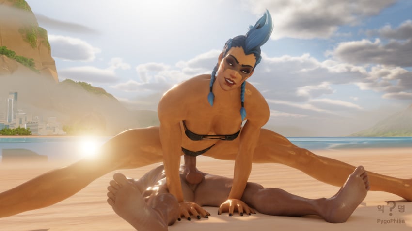 1boy 1girls 3d australian balls beach beach_sex bikini black_nails blender blizzard_entertainment blue_hair image junker_queen mohawk muscles muscular nude_male_clothed_female overwatch overwatch_2 penis pygophilia3d reverse_cowgirl_position splits swimsuit swimwear tagme tan-skinned_female tan_skin wip work_in_progress