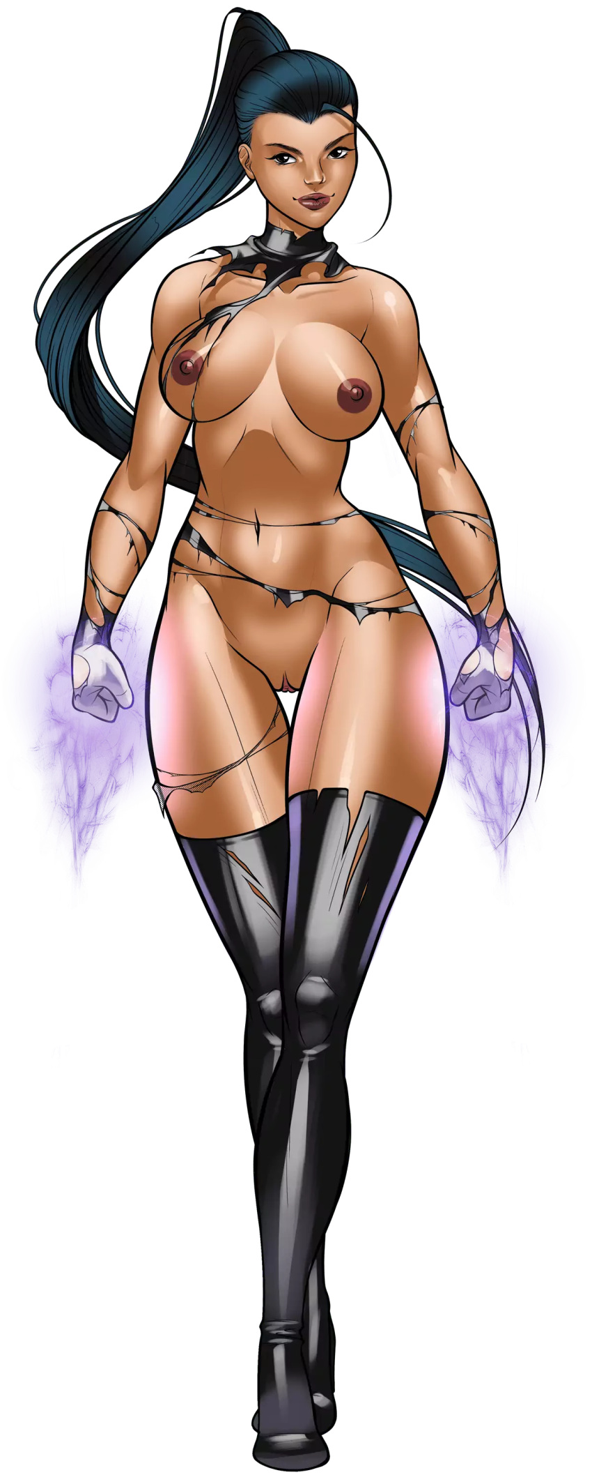 alpha_channel artist_request breasts brown_hair brunette_hair comix_harem comix_harem_character for_sticker_use kinkoid kwannon marvel marvel_comics mercy_(comix_harem) nipple_slip nipples nutaku png psylocke pussy shaved_pussy sticker_template thick_thighs torn_clothes transparent_background transparent_png x-men