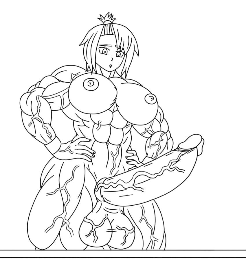 1futa abs artemis_(oc) balls boner danodrawings digital_media_(artwork) erect_penis erection futa_only futanari hands_on_hips huge_balls huge_cock line_art looking_at_own_penis muscular_futanari original_character penis tagme veiny_muscles veiny_penis veiny_testicles