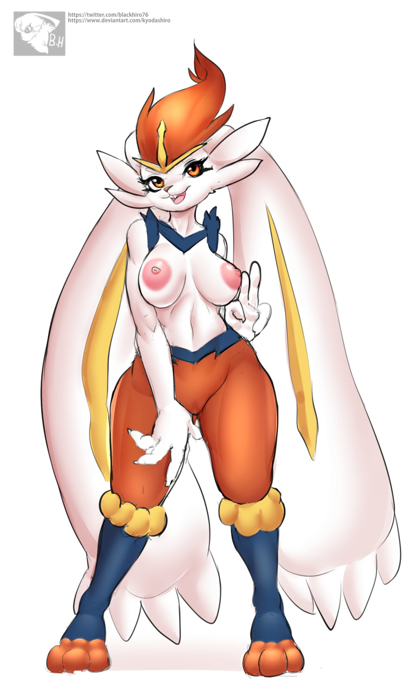 2d anthro blackhiro76 cinderace female female_cinderace female_focus furry generation_8_pokemon gigantamax_cinderace lagomorph nintendo pokémon_(species) pokemon