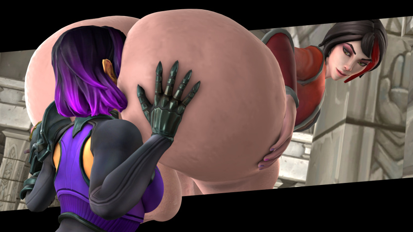 big_ass big_breasts big_butt big_penis paladins skye_(paladins) vivian_(paladins)