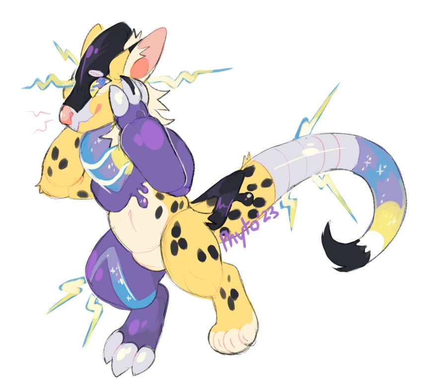 anthro cyber cyborg electricity furry goo goo_transformation miraidon pokemon pokemon_sv robot slime transformation