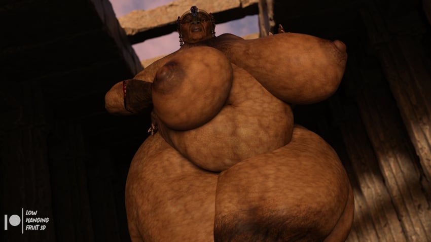 3d 3d_(artwork) alien areolae ass bbw belly big_belly big_nipples breasts chubby chubby_female dark_areola daz3d daz_studio female female_only gilf granny jewelry large_ass large_breasts looking_at_viewer lowhangingfruit3d_(artist) mature_female nipples obese older_female overweight overweight_female pinup sagging_breasts solo solo_female solo_focus ssbbw thick thick_ass thick_thighs thighs