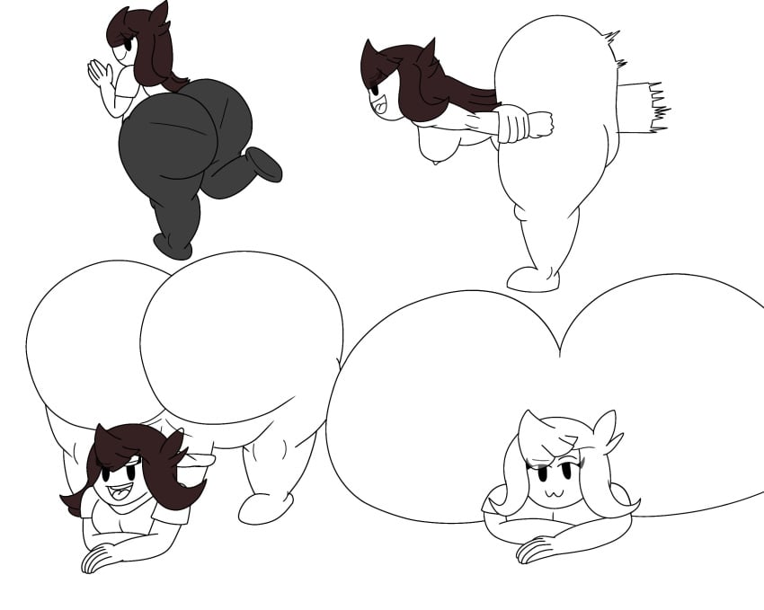 1girls allensfw anal anal_sex ass_expansion bottom_heavy brown_hair fat_ass huge_ass hyper hyper_ass jack-o_pose jaiden jaiden_animations jaidenanimations massive_ass sex thick_thighs yoga_pants youtube youtuber