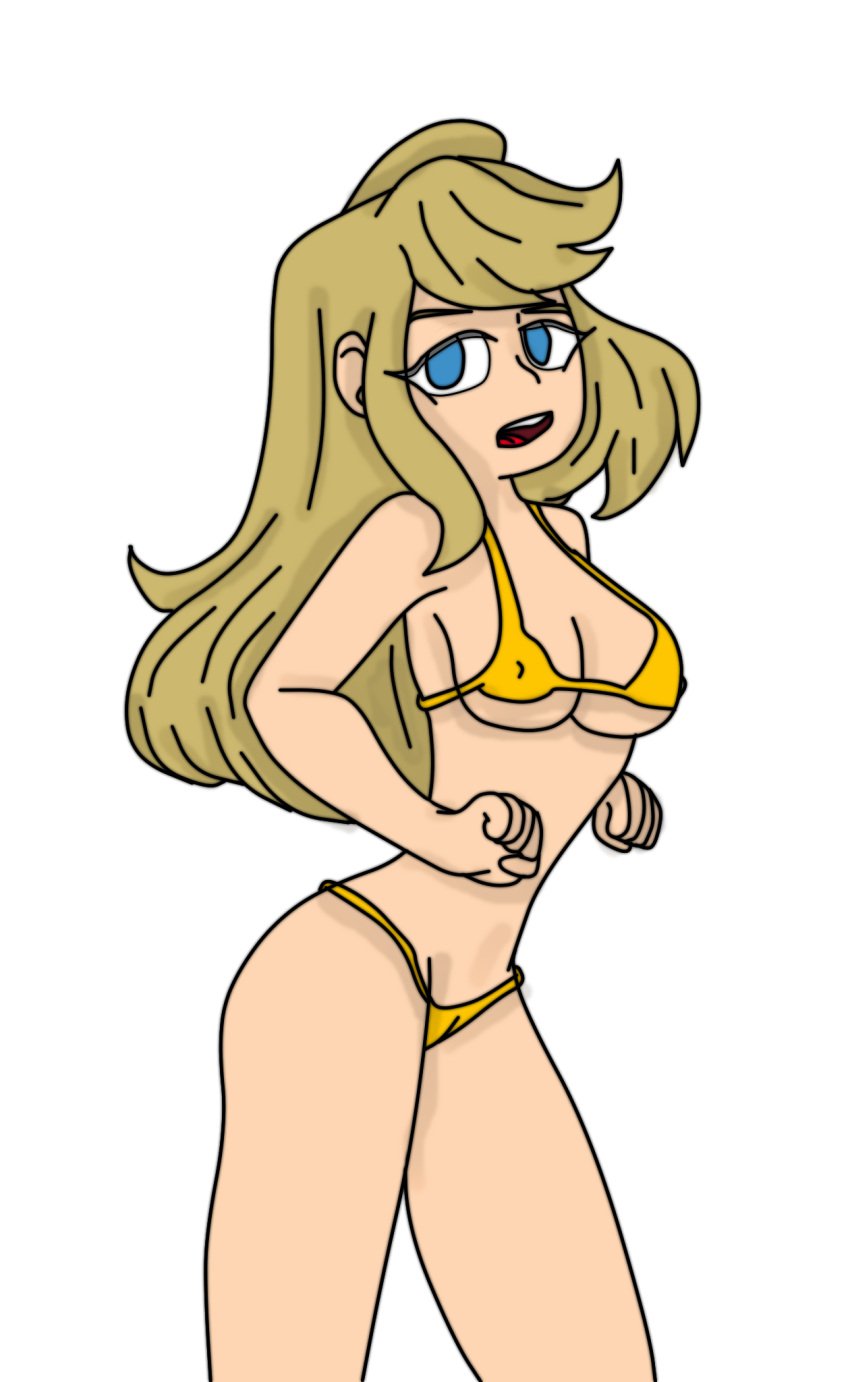 blonde_hair blue_eyes fhs fhsz3r0 fnafhs fnafhs_z3ro fnafhsrule34 golden_bikini hair joy_(fnafhs)