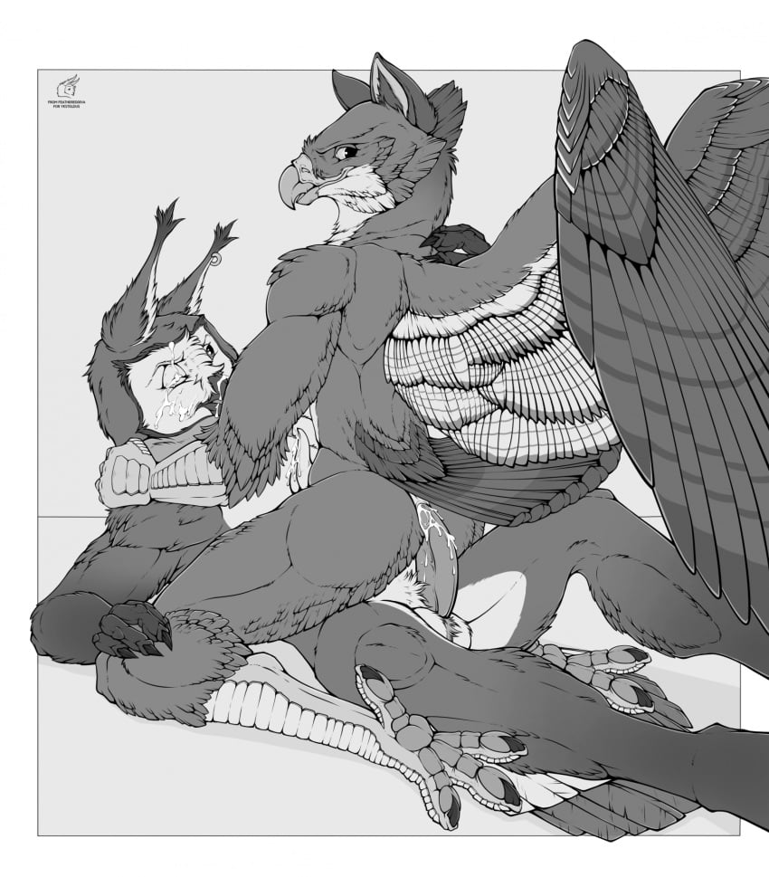 2023 anal anal_sex anthro anthro_on_anthro anthro_penetrated anthro_penetrating anthro_penetrating_anthro avian balls beak bed biped bird bodily_fluids corvid corvus_(genus) cowgirl_position cum cum_in_ass cum_inside cum_on_face duo erection feathered_diva from_front_position furniture genital_fluids genitals hi_res lying male male/male male_penetrated male_penetrating male_penetrating_anthro monochrome nude on_back on_bottom on_top oscine owl passerine penetration penile penile_penetration penis penis_in_ass raven sex signature straddling wings