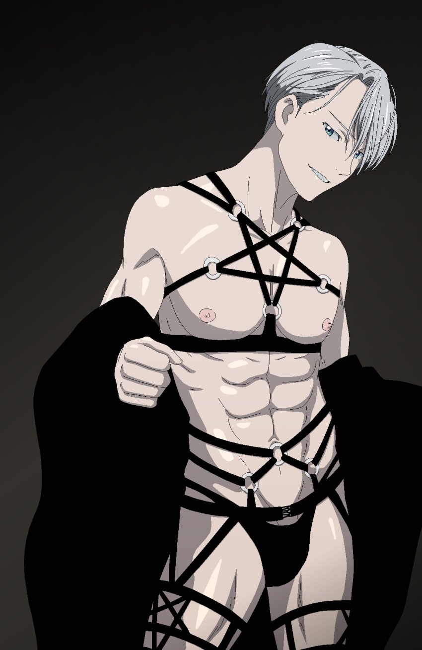 1boy male male_only muscular_male pectorals sexyanimes viktor_nikiforov yuri!!!_on_ice