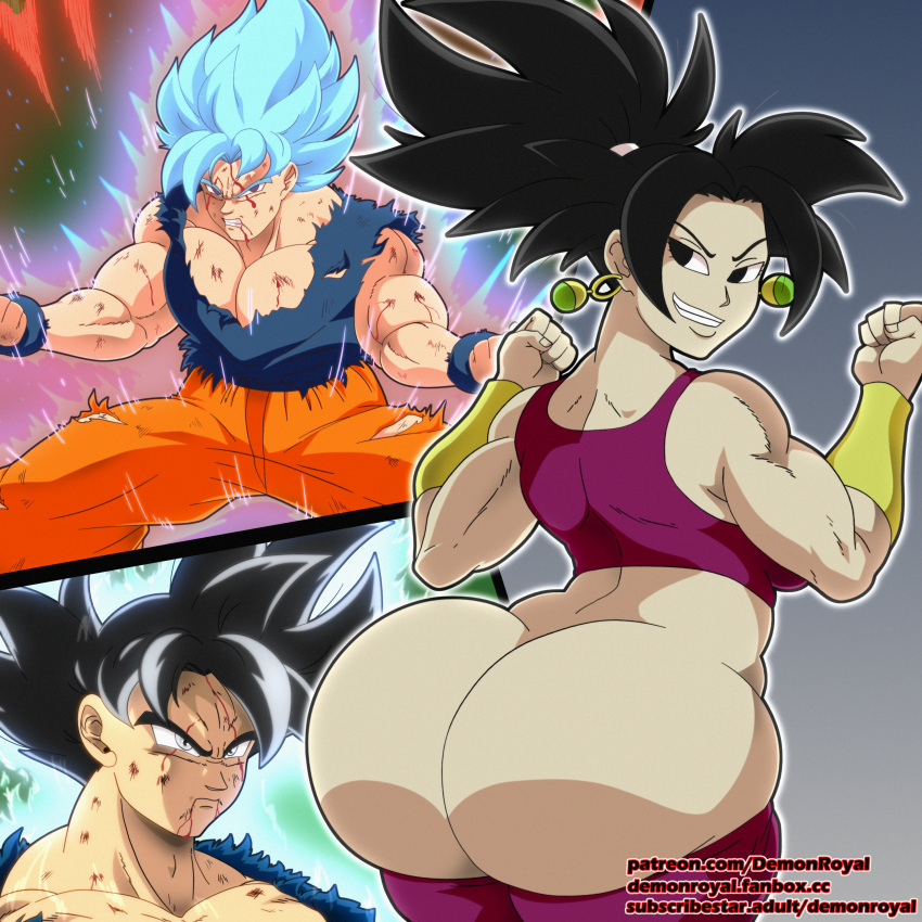 1boy 1boy1girl 1girls ass big_ass big_butt black_hair black_hair_female bubble_ass bubble_butt demonroyal dragon_ball dragon_ball_super exposed_ass fat_ass fat_butt female female_saiyan fusion huge_ass huge_butt kaio-ken kaioken kefla male male_saiyan mooning muscular muscular_female muscular_male potara_earrings potara_fusion remake saiyan smiling son_goku super_saiyan_blue super_saiyan_blue_kaio-ken thick_ass toei_animation ultra_instinct universe_6/universe_7 universe_6_saiyan/universe_7_saiyan