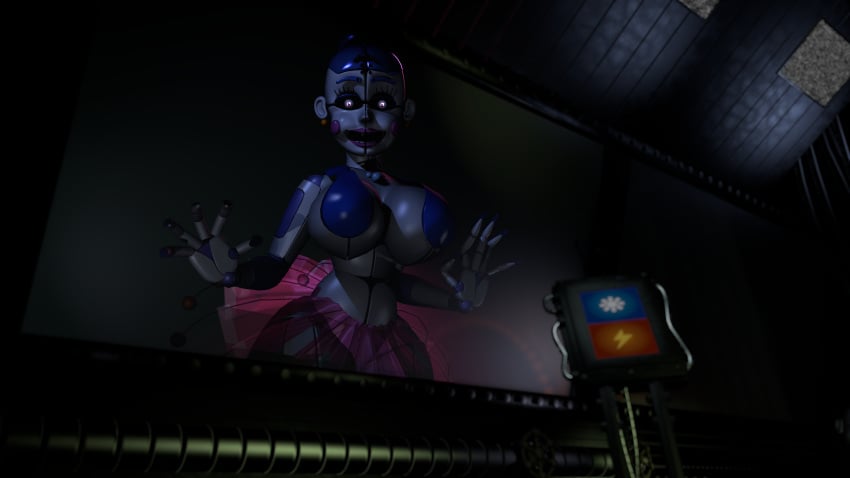 3d 3d_(artwork) accurate_art_style ballora ballora_(fnafsl) barely_clothed big_ass big_breasts casual casual_nudity chickenchicalover clothed female female_only five_nights_at_freddy's five_nights_at_freddy's:_sister_location huge_ass inner_sideboob no_bra no_underwear pov public public_nudity robot robot_girl see-through sideboob skirt teasing underass useless_clothing