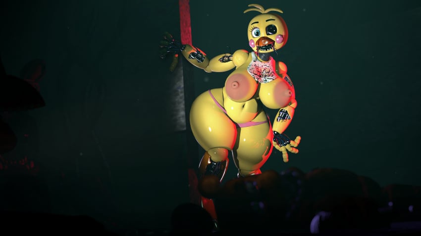 3d 3d_(artwork) big_breasts casual casual_nudity chickenchicalover female five_nights_at_freddy's huge_ass huge_breasts public public_nudity robot robot_girl runaboo_chica toy_chica_(fnaf) withered_bonnie withered_foxy withered_freddy withered_toy_chica_(fnaf)