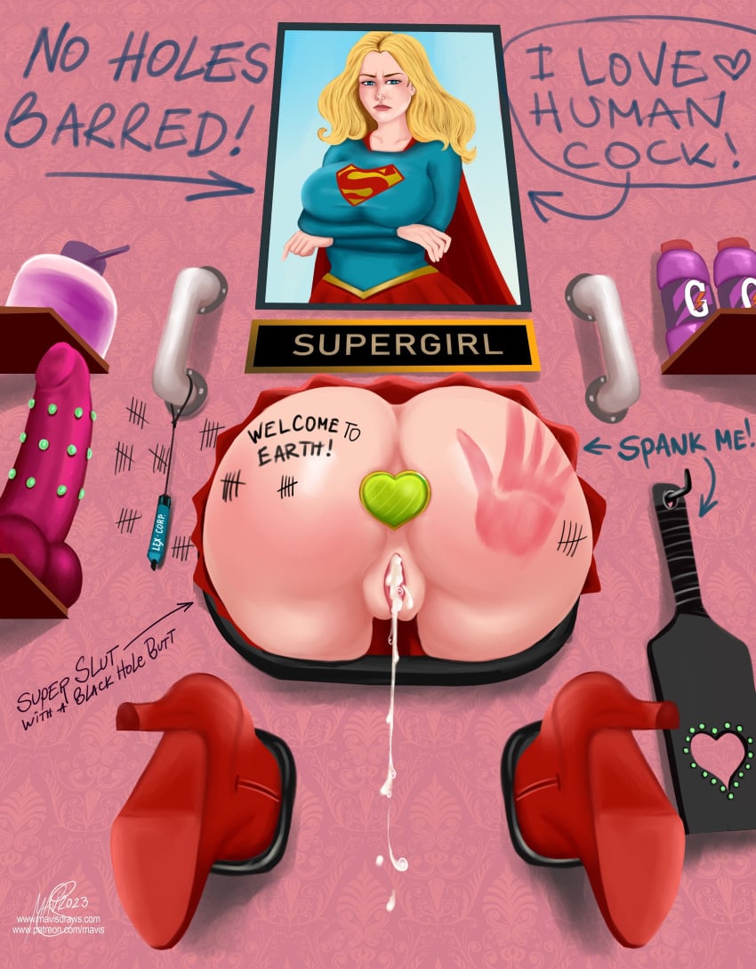 1girls 2020s 2023 after_sex angry angry_face arms_crossed arms_crossed_under_breasts big_breasts blonde_hair blue_eyes body_writing bondage boots bubble_butt butt buttplug buttplug_in_ass captured cum cum_in_pussy cum_inside dc dc_comics defeated defeated_heroine dildo female female_focus female_only glory_wall handprint humiliation jewel_buttplug kara_zor-el kryptonian kryptonite kryptonite_buttplug mavruda paddle princess_plug public public_sex public_use scowl sex_toy skirt spank_marks spanked spanked_butt stuck_in_wall supergirl superhero superhero_costume superheroine superman_(series) tally_marks through_wall writing writing_on_wall