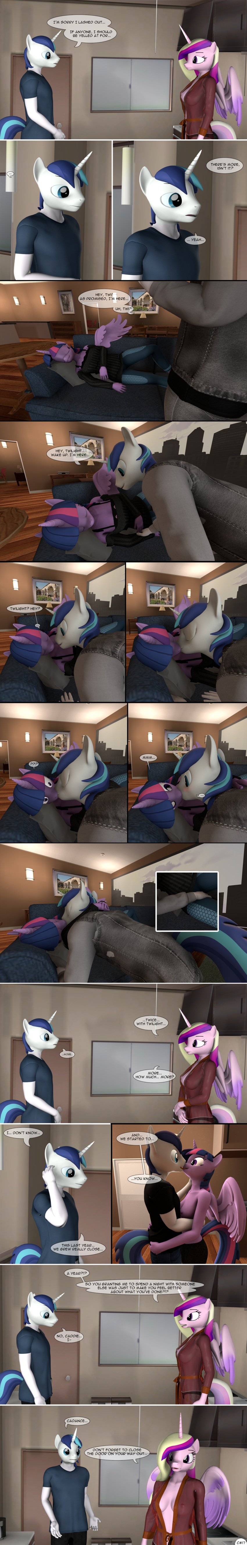 3d_(artwork) absurd_res alicorn breasts brother_(lore) brother_and_sister_(lore) chapter_17 cheating_husband clothed clothing comic confession dialogue digital_media_(artwork) drama english_text equid equine female friendship_is_magic hasbro hi_res horn incest_(lore) infidelity kissing long_image male mammal my_little_pony mythological_creature mythological_equine mythology open_clothing open_robe princess_cadance_(mlp) robe shining_armor_(mlp) sibling_(lore) sister_(lore) spud-arts tall_image twilight_sparkle_(mlp) unicorn wings