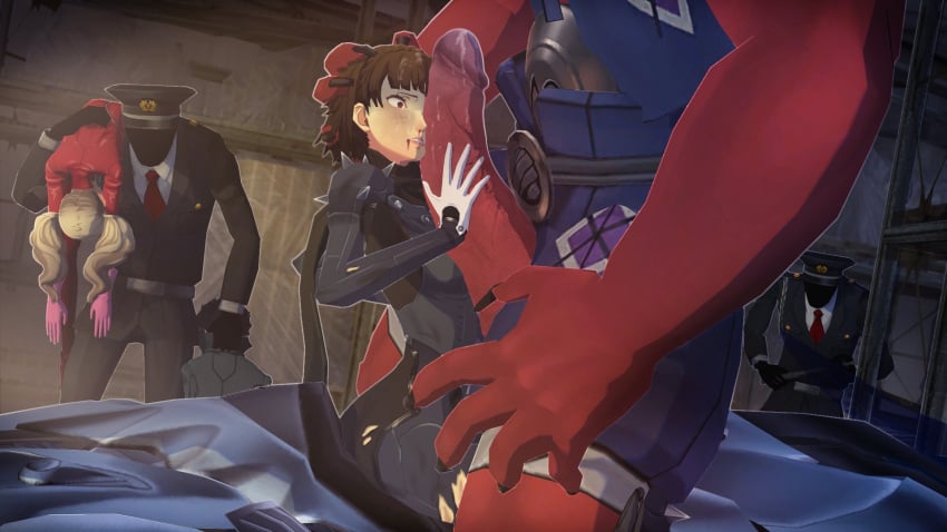 2boys 2girls ann_takamaki atlus beaten before_rape blood blood_on_face bodysuit brown_hair clothing defeat defeated defeated_heroine female female_focus forced gloves heroine_in_trouble huge_cock human imminent_creampie imminent_impregnation imminent_penetration imminent_rape imminent_sex imminent_vaginal larger_male makoto_niijima male male/female pale-skinned_female pale_skin persona persona_5 persona_5_royal phantom_thief_suit pink_gloves precum red_eyes ryona scared scared_expression sexual_assault shadow_(persona) short_hair smaller_male teenage_girl teenager torn_clothes torn_clothing uriziel38 white_gloves worried worried_expression worried_face