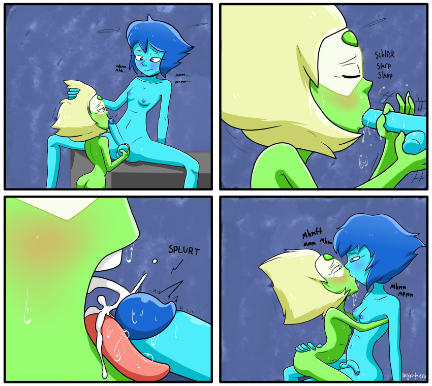 1futa 1girls 4_panel_comic 4koma after_sex areolae balls ballsack blightstar blowjob blue_hair blue_nipples blue_skin breasts cartoon_network comic cum cum_in_mouth cum_kiss cum_on_thighs cum_sharing cum_swap cumshot cumshot_in_mouth duo ejaculation erection fellatio female flaccid_penis futa_on_female futanari gem_(species) grabbing_balls green_gem green_gemstone green_skin groping_balls hand_on_balls hand_on_head hand_on_penis handjob humanoid humanoid_penis kissing kissing_penis kneeling lapidot lapis_lazuli_(steven_universe) moan nipples nude oral oral_sex orgasm penis penis_on_tongue peridot_(steven_universe) romantic romantic_sex saliva scrotum sex sitting size_difference small_breasts smooth_penis spread_legs steven_universe sweat testicles tongue tongue_out toony visor wholesome yellow_hair yuri