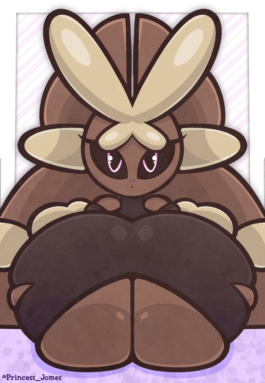 anthro big_breasts boob_window breasts_bigger_than_head clothed female female_only furry holding_breast lopunny nintendo pokémon_(species) pokemon pokemon_(species) princess_jomes tagme