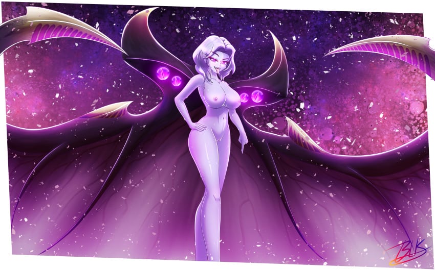 bel'veth blush breasts league_of_legends monster_girl nude_female purple_eyes purple_hair purple_skin the_void