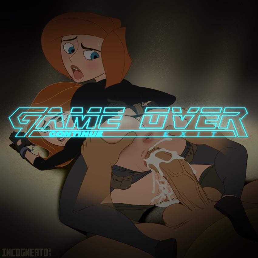 1boy 2girls ahe_gao ann_possible anus arms_behind_back arms_tied ass bdsm big_penis blue_eyes blush bondage captured cum cum_in_pussy cum_inside defeated defeated_heroine disney disney_channel eyebrows female game_over green_eyes handcuffs human incogneato kim_possible kimberly_ann_possible large_penis light-skinned_female light-skinned_male light_skin lipstick looking_back looking_pleasured male mother_and_daughter multiple_girls orange_hair partial_male penis pussy sex vagina