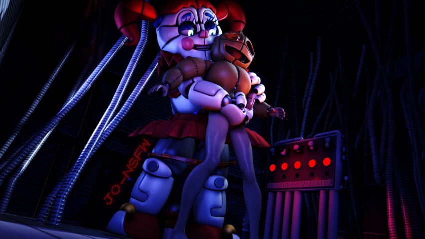 3d 3d_(artwork) baby_(fnafsl) canon_appearance circus_baby circus_baby_(fnaf) circus_baby_(original) female femdom five_nights_at_freddy's five_nights_at_freddy's:_sister_location fnaf full_color handjob handjob_from_behind joeshownsfw reach_around scottgames sister_location size_difference source_filmmaker springlock_suit