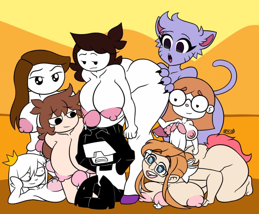 1boy 6+futas 7futas all_fours alternate_version_available anthro areolae balls bent_over big_breasts big_penis breasts captain_(tankmen) completely_nude completely_nude_female cum cum_drip dickgirl erection female full_body futanari get_out_of_my_head_get_out_of_my_head_get_out_of_my_head ginjaninjaowo harem huge_ass huge_breasts huge_cock human illymation jaiden jaiden_animations katzun let_me_explain_studios light-skinned_futanari light_skin male multiple_futa naked naked_female newgrounds nipples nude nude_female penis rebecca_parham shgurr sitting standing surrounded surrounded_by_penises syscod tabbes tankmen thick_thighs wide_hips youtube youtuber