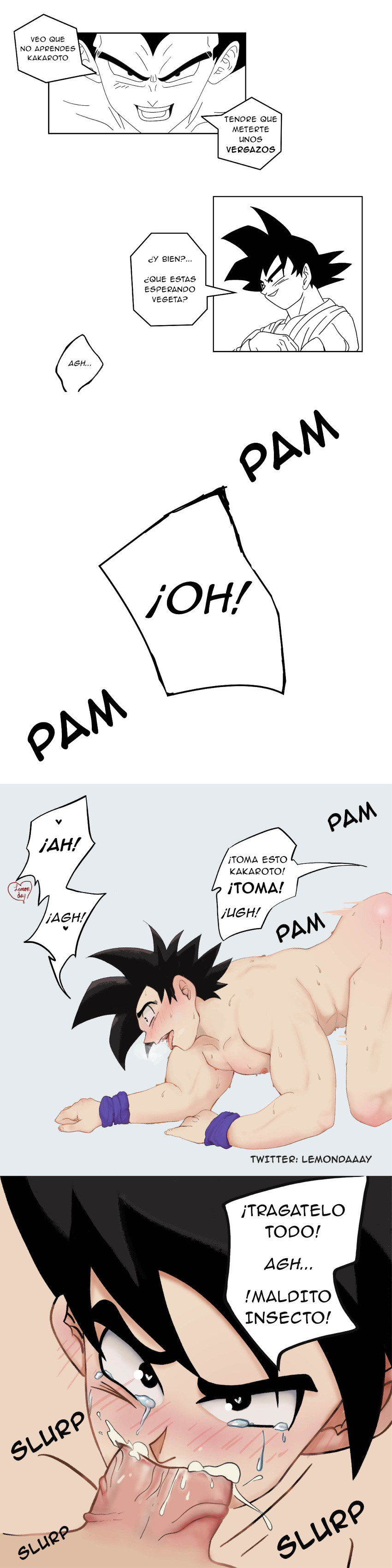 anal anal_insertion anal_sex blowjob blowjob_face blowjob_gesture blowjob_pov comic comic_page comic_panel cum_in_mouth doggy_style dominant_male dragon_ball dragon_ball_super dragon_ball_z gay gay_anal gay_blowjob gay_domination gay_sex heart-shaped_pupils homosexual male manga manga_page yaoi yaoi_story