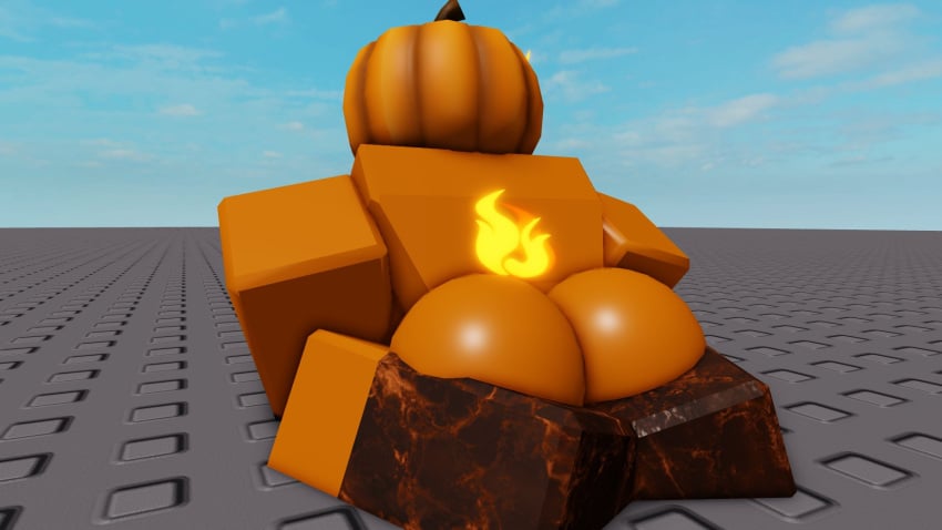 1girls 3d female female_only lampshaderr34 nude pumpkin pumpkin_head roblox robloxian tagme