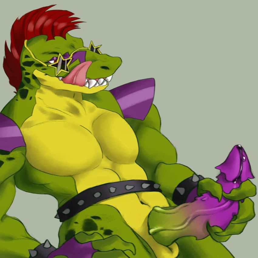 1boy 2022 alligator alligatorid animal_genitalia animal_penis anthro anthro_focus anthro_only anthro_solo athletic athletic_anthro athletic_male belt big_cock big_penis boner bracelet bracelets claws completely_nude completely_nude_male crocodile crocodilian crocodylid digital_drawing_(artwork) digital_media_(artwork) erect_penis erection fangs finger_claws fingerless_gloves five_nights_at_freddy's five_nights_at_freddy's:_security_breach genital_slit glans glasses gloves grabbing_penis green_body green_scales green_skin hand_on_penis handjob holding_penis huge_cock jerking jerking_off jerkingoff large_penis licking licking_lips licking_own_lips long_penis looking_down_at_penis male male_only masturbating masturbation mohawk_(hairstyle) montgomery_gator_(fnaf) navel nude nude_male penis penis_grab precum precum_drip precum_on_penis precum_string red_eyes red_hair reptile reptile_humanoid scales scalie scalie_humanoid scottgames sharp_teeth shoulder_pads silviya_cherry simple_background smile smiley_face smiling solo solo_anthro solo_in_panel spiked_belt spiked_bracelet spiked_penis spikes_(anatomy) star_glasses steel_wool_studios stimulation sunglasses thick_penis tongue tongue_out two_tone_body two_tone_skin veins_on_dick veiny_penis