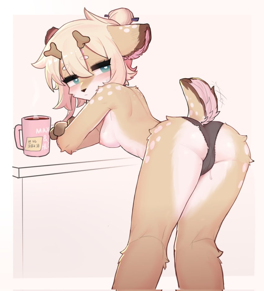 anthro crayon_(artist) deer female furry furry_only office_deer_(crayon) panties tagme