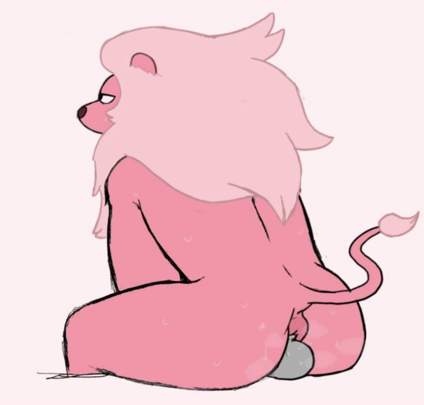 ambiguous_gender anthro anus ass bodily_fluids breath_cloud cartoon_network faceless_character facesitting felid happyroadkill hi_res humanoid lion lion_(steven_universe) male male/ambiguous mammal musk pantherine puffy_anus sitting_on_another steven_universe sweat sweaty_butt