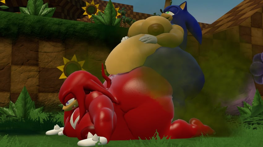 3d fart fat implied_anal knuckles_the_echidna moobs mrrainbow overweight sega sonic_(series) sonic_the_hedgehog source_filmmaker tagme