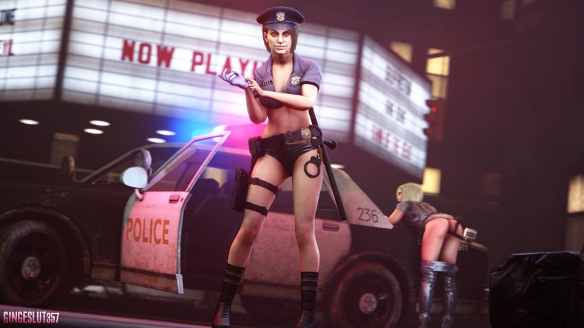 2girls 3d anal anal_gape anal_insertion anal_object_insertion anal_sex arrest arrested baton baton_(weapon) bent_over bent_over_car bent_over_hood blonde_hair blue_eyes bob_cut bottomless brown_hair cavity_search cavity_storage female female_only gingeslut357 glove_pull glove_snap green_eyes handcuffs holstered_weapon imminent_anal imminent_anal_penetration imminent_anal_sex imminent_prostate_stimulation january_van_sant jill_valentine jill_valentine_(julia_voth) key latex_gloves leather leather_boots leather_clothing leather_jacket leather_pants looking_at_viewer pain police_badge police_baton police_brutality police_car police_hat police_officer police_siren police_uniform police_woman policewoman punk resident_evil resident_evil_3 resident_evil_resistance rubber_gloves s.t.a.r.s sexy_police shocked shocked_expression short_hair shotgun siren strip_search stripper tagme tonfa vaseline vehicle vehicle_interior xxxgingeslut357xxx yelling