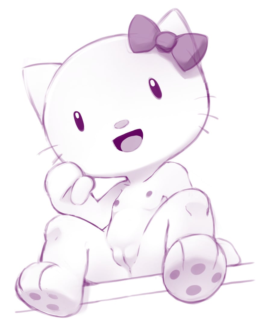 1girls anthro bow_accessory cub domestic_cat felid feline felis female genitals happy hazardhead69 hello_kitty hello_kitty_(character) hello_kitty_(series) hi_res kitty_white mammal nipples nude open_mouth pussy sanrio sitting solo spread_legs spreading young