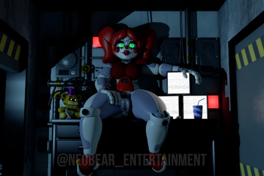 1girls 3d 3d_(artwork) baby_(fnafsl) big_breasts cinema4d circus_baby circus_baby_(fnaf) clown cosmic_trance five_nights_at_freddy's five_nights_at_freddy's:_sister_location green_eyes neobear_entertainment neobear_entertainment_(artist) pussy red_clothing red_hair red_lipstick robot sitting tagme thick_thighs vagina white_skin