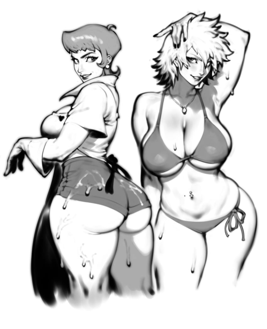 2girls ass athletic athletic_female big_ass big_breasts big_butt bikini black_and_white breasts busty butt cartoon_network cleavage crossover curvaceous curvy dexter's_laboratory dexter's_mom digital_media_(artwork) eastern_and_western_character eyebrows eyelashes eyes female female_focus fit fit_female hips hourglass_figure huge_breasts human large_breasts legs light-skinned_female light_skin lips male male/female mature mature_female milf mitsuki_bakugou my_hero_academia radiant shounen_jump thick thick_legs thick_thighs thighs top_heavy upper_body voluptuous waist wide_hips zelus