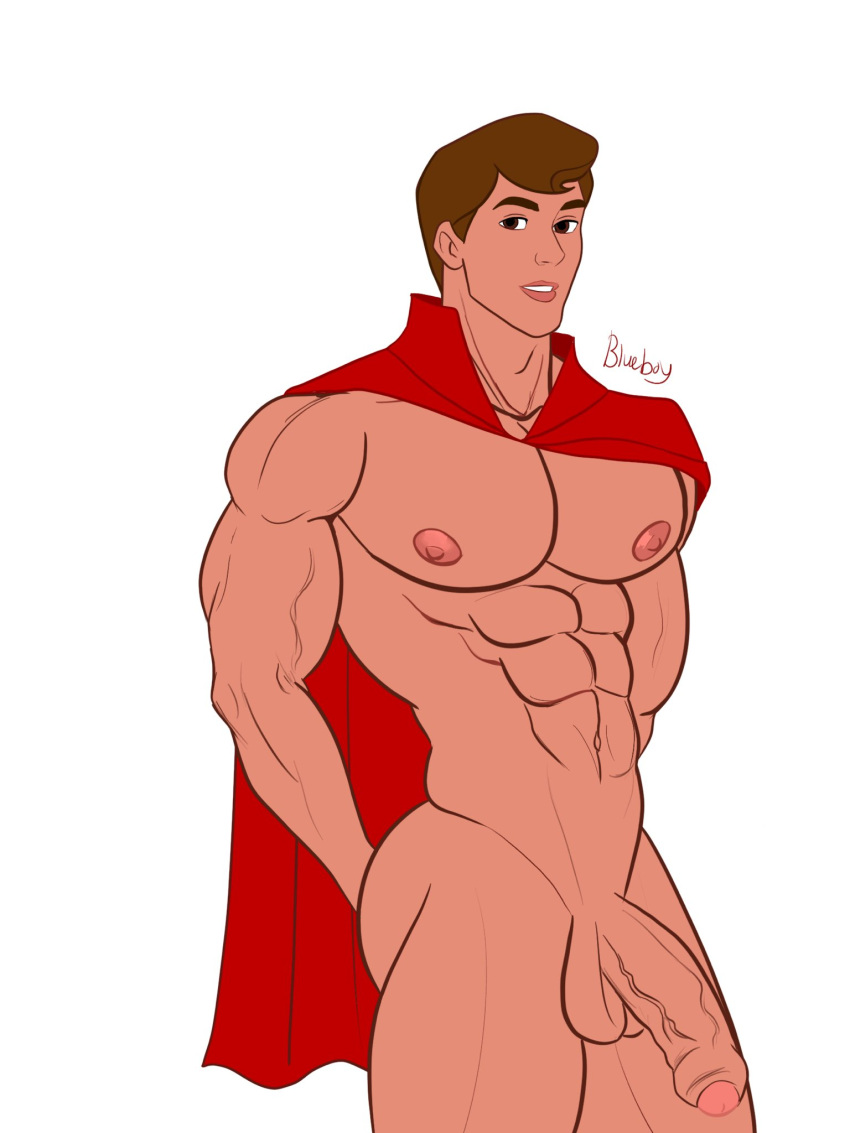 1boy abs artist_signature balls ballsack biceps big_chest big_cock big_pecs big_penis blueboybara brown_eyes brown_hair bulging_biceps caucasian caucasian_male cloak cloak_only disney disney_prince foreskin foreskin_folds huge_chest huge_cock huge_pecs human intact kinktober looking_at_viewer male male_nipples male_only mostly_nude_male muscle_growth muscles muscular_male partially_retracted_foreskin pecs penis prince prince_phillip royalty scrotum semi-erect shaved_crotch sleeping_beauty_(1959_film) smooth_chest smooth_skinned_male solo testicles uncut veiny_biceps veiny_penis