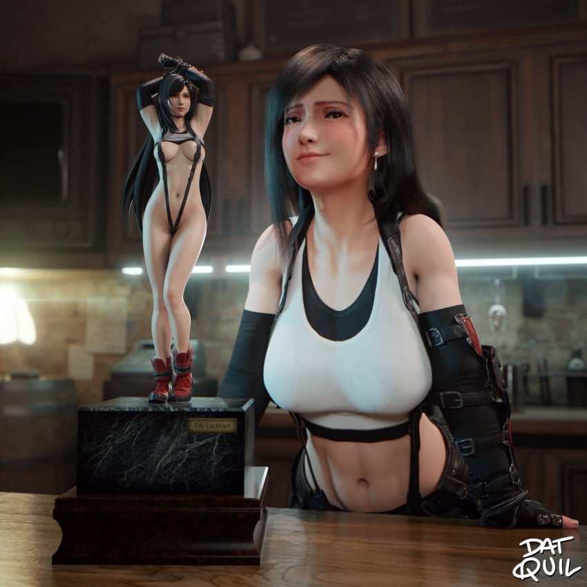 1girls 2023 3d abs areolae belly belly_button black_hair breasts clothed crop_top dark_brown_hair earrings female female_only figurine final_fantasy final_fantasy_vii final_fantasy_vii_rebirth final_fantasy_vii_remake hi_res large_breasts long_hair looking_at_viewer navel quilsfm red_eyes smile smirk smooth_skin smug smug_face square_enix statue suspenders tank_top tifa_lockhart