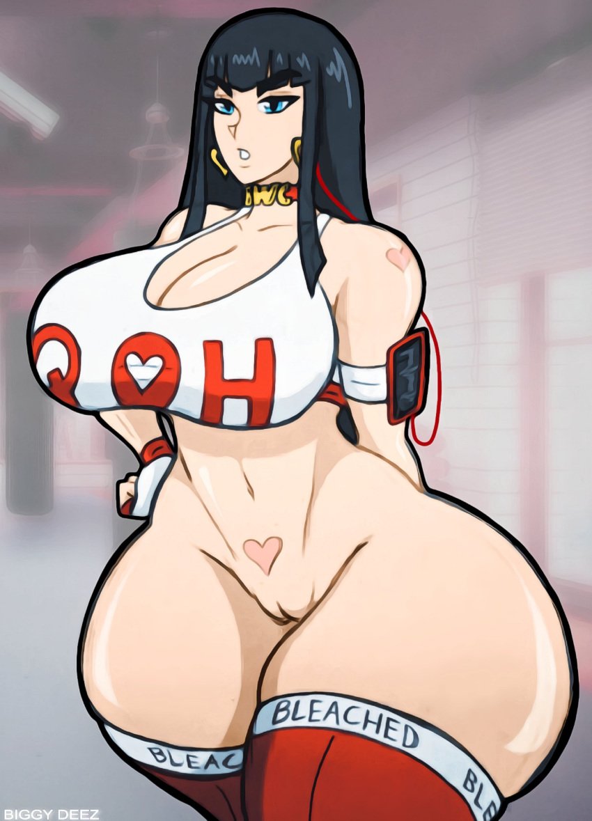 1girls 2023 art_trade artist_name ass big_ass big_breasts biggy_deez black_hair bleached bleached_clothing blue_eyes breasts curvaceous curvy curvy_body curvy_female curvy_figure fat_ass female female_focus female_only heart huge_ass huge_breasts kill_la_kill kiryuuin_satsuki light-skinned_female pubic_tattoo queen_of_hearts revealing_clothes round_ass solo solo_female standing tattoo thick_ass thick_thighs thighhighs thighs thin_waist vagina voluptuous voluptuous_female wide_hips